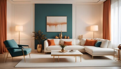 white and gold theme modern interior design