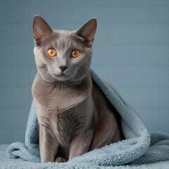 cat, simple background, AI Art
