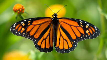 Naklejka premium butterfly with its wings fully spread,