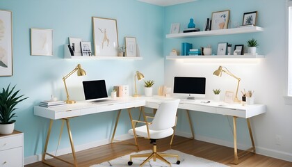white and gold theme modern interior design
