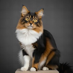 cat, simple background, AI Art
