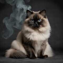 cat, simple background, AI Art
