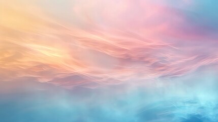 Obraz premium A soft blur of pastel hues, blending seamlessly to create a dreamlike and ethereal atmosphere