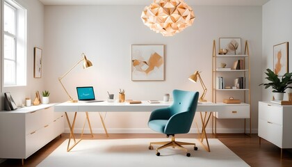 white and gold theme modern interior design
