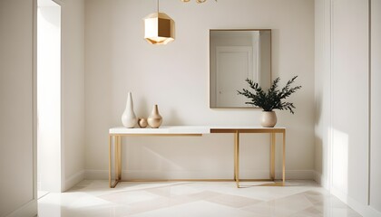 white and gold theme modern interior design