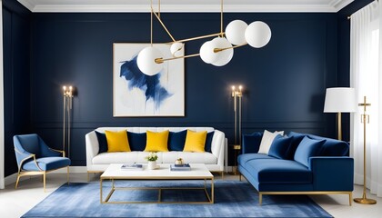 white and gold theme modern interior design