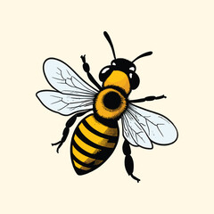 Colorful Bee Vector Illustration