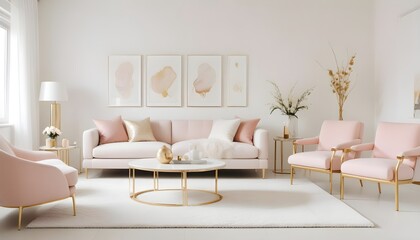 white and gold theme modern interior design