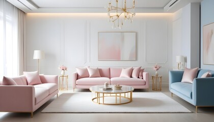 white and gold theme modern interior design