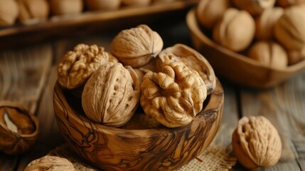 Walnut Still Life Photography Generative AI