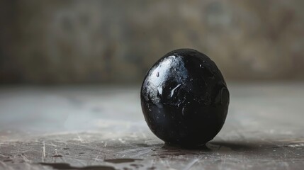 Fresh Black Olive Close-Up, Perfect for Mediterranean Cuisine Generative AI
