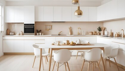 white and gold theme modern interior design