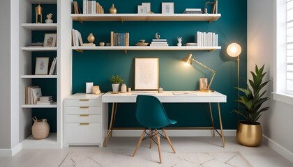 white and gold theme modern interior design