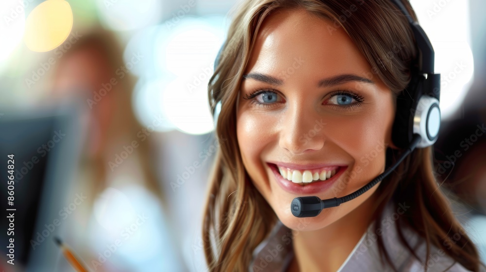 Poster helpful customer service representative generative ai
