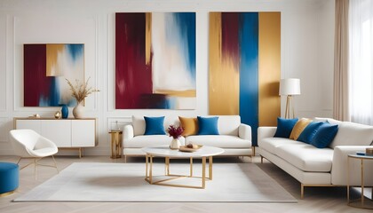 white and gold theme modern interior design