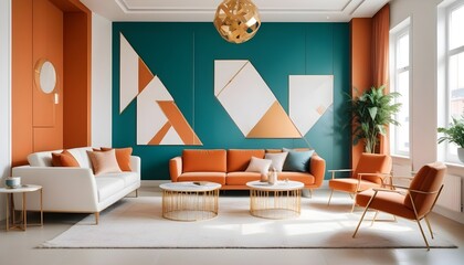 white and gold theme modern interior design