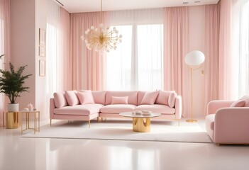 white and gold theme modern interior design