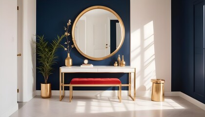 white and gold theme modern interior design