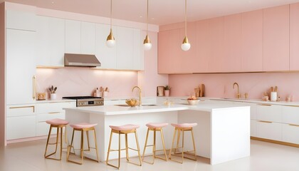 white and gold theme modern interior design