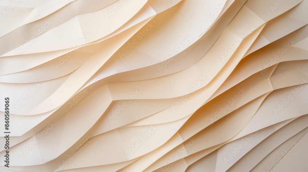 Aufkleber soothing background with diagonal paper folds for calming designs generative ai