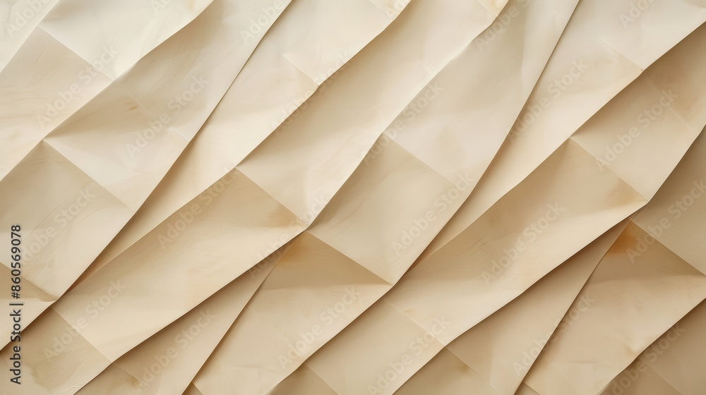 Aufkleber soothing background with diagonal paper folds for calming designs generative ai