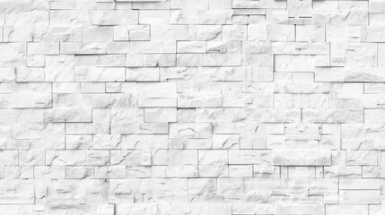 White brick wall with a clean, uniform texture and seamless pattern, creating a minimalist and modern backdrop, isolated on white.