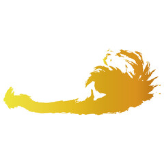 シンプルな黄金の波・波しぶきのイラスト素材　ベクター