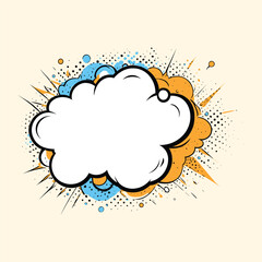 Dynamic Comic Speech Bubble with Comic Explosion