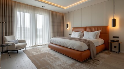 A beautiful modern bedroom