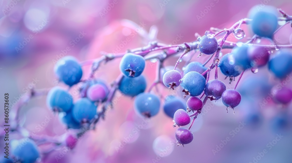 Poster vibrant berries on display generative ai