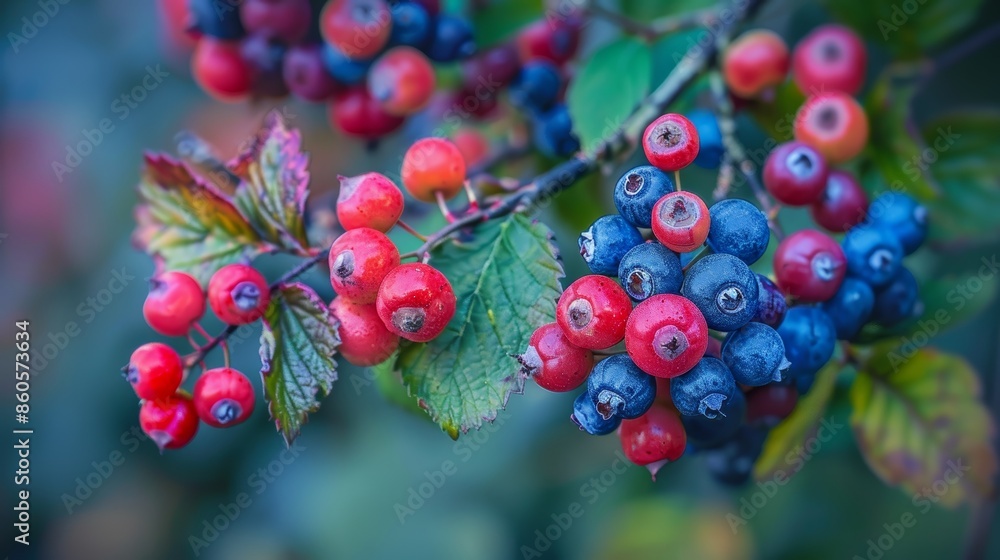 Poster vibrant berries on display generative ai
