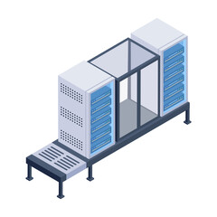 Here’s an isometric icon of server storage 


