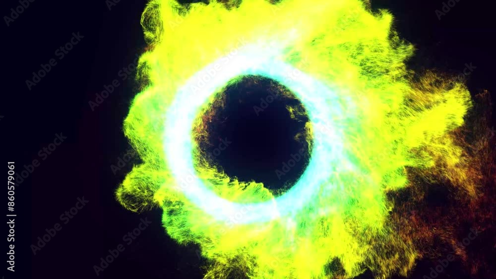 Aufkleber shockwaves. glow particles spread like ink effect. luma matte as alpha channel. emitter ball emit sw