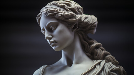 3D marble Roman classical female bust statue model picture
