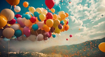 A tricolor balloon release event - Powered by Adobe