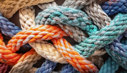 Team rope diverse strength connect partnership together teamwork unity communicate support