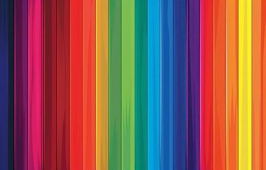 Rainbow background with vertical stripes of various colors, vector illustration, flat design, simple shapes, no shadows, minimalistic style