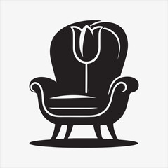 chair Furniture silhouette vector illustration on a white background