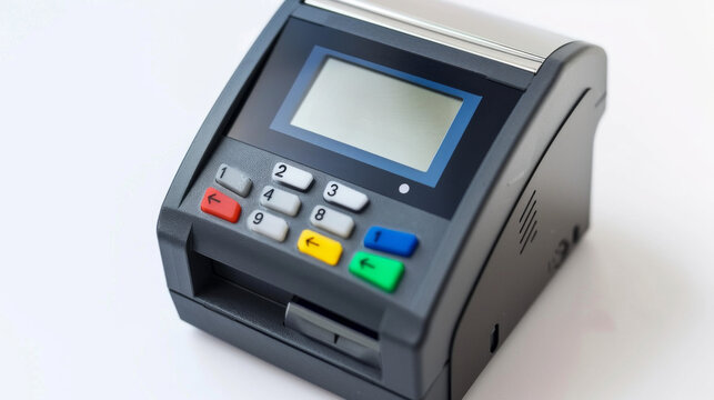 ATM card reader bezel for guiding cards into the card reader isolated on white background