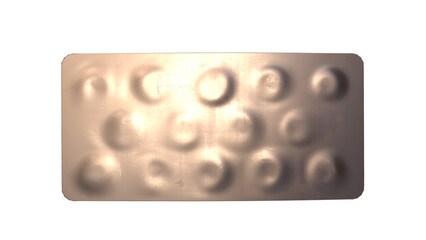 Pills in Blister Packs - 3d model render