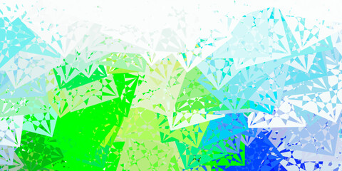 Light Blue, Green vector template with triangle shapes.