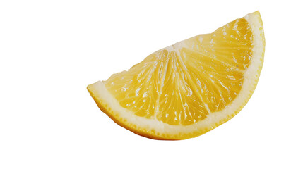 slice of lemon on a transparent background