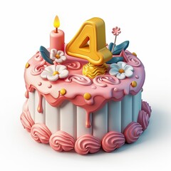 birthday cake with candles