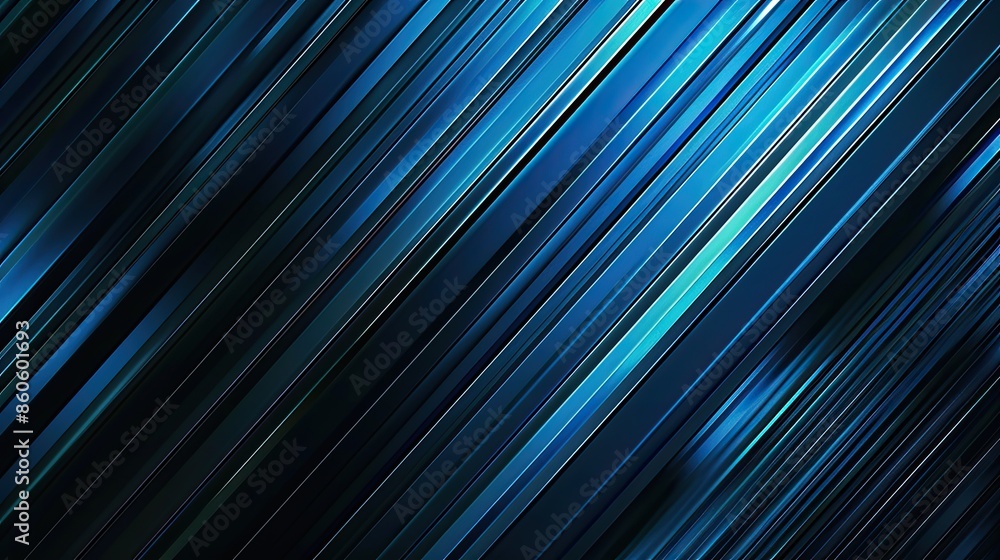 Poster diagonal lines in blue and dark shades, dynamic abstract pattern. modern minimalist design. blue bac