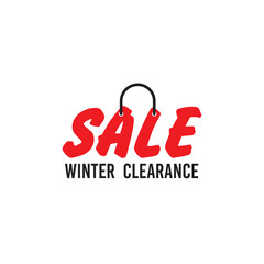 Winter Clearance Sale Vector Illustration Banner. Design Social Media Post.
