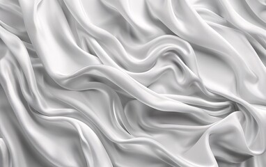 Obraz premium A white and gray fabric with a white luxury cloth background that has a white texture