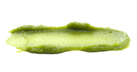 Wasabi paste spread isolated on white, side view