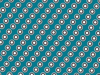 Geometric print on dark turquoise background. Trendy pattern illustration. Cover for poster, banner, flyer