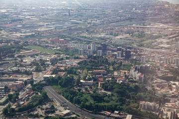 napoli ed il Vesuvio visto dall'aereo