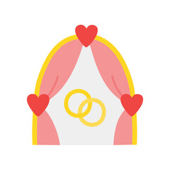 Wedding arch in cute style